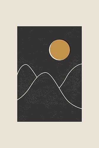 Minimal Sunset Vibes #1 Art Print