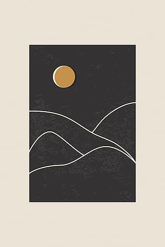 Minimal Sunset Vibes #2 Art Print