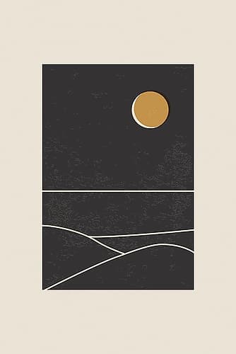 Minimal Sunset Vibes #4 Art Print