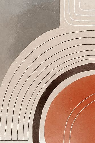 Orange Minimal Shapes #2 Art Print