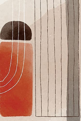 Orange Minimal Shapes #3 Art Print