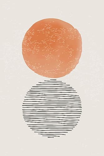 Orange Watercolor Shapes Series #4 Art abstrait reproduction