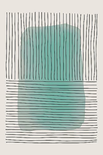 Pale Green Minimal Shapes Series #1 Art Print