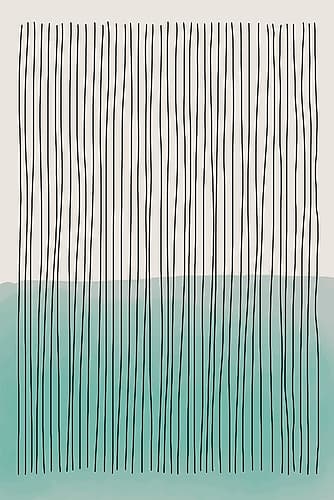 Pale Green Minimal Shapes Series #3 Art Print