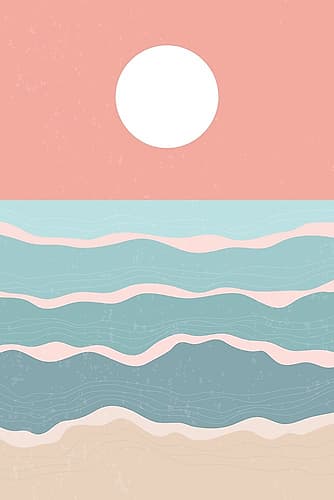 Sunset Over the Ocean #2 Art Print