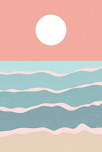 Sunset Over the Ocean #3 Art Print