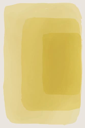 Yellow Watercolor Shapes #4 Minimalist Print