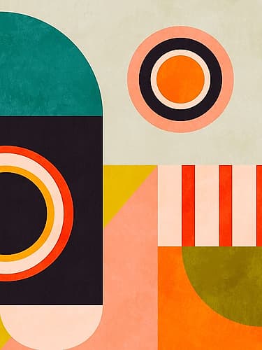 Playing Around Shapes 2 Art abstrait reproduction
