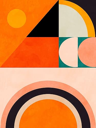 Playing Around Shapes 4 Art Print