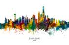 Shanghai China Skyline Art Print