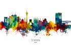Tehran Iran Skyline Art Print