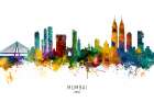 Mumbai Skyline India Bombay Art Print