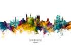Cambridge England Skyline Art Print