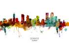 Denver Colorado Skyline Art Print