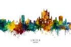 Lincoln England Skyline Art Print
