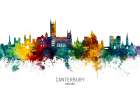 Canterbury England Skyline Art Print