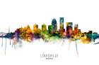 Louisville Kentucky Skyline Art Print