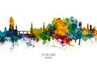 Stirling Scotland Skyline Art Print