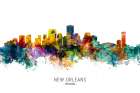 New Orleans Louisiana Skyline Art Print