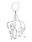 Baby Float Away Art Print