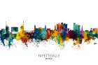 Fayetteville Arkansas Skyline Art Print