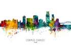 Corpus Christi Texas Skyline Art Print