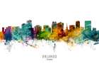 Orlando Florida Skyline Art Print