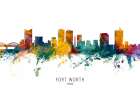 Fort Worth Texas Skyline Art Print