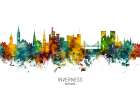 Inverness Scotland Skyline Art Print