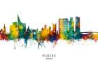 Reading England Skyline Art Print