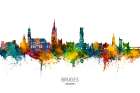 Bruges Belgium Skyline Art Print