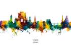 York England Skyline Art Print