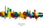 Brighton England Skyline Art Print
