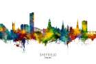 Sheffield England Skyline Art Print