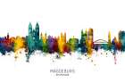 Magdeburg Germany Skyline Art Print