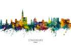 Strasbourg France Skyline Art Print