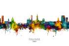 Toulouse France Skyline Art Print