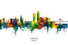 Omaha Nebraska Skyline Art Print