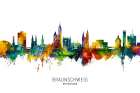 Braunschweig Germany Skyline Art Print
