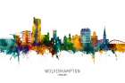 Wolverhampton England Skyline Art Print