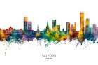 Salford England Skyline Art Print