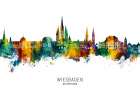 Wiesbaden Germany Skyline Art Print