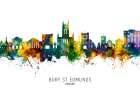 Bury St Edmunds England Skyline Art Print