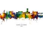 Saint-A┬ëtienne France Skyline Art Print