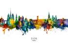 Dijon France Skyline Art Print