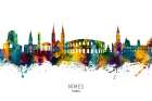 NArmes France Skyline Art Print