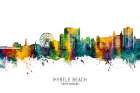 Myrtle Beach South Carolina Skyline Art Print