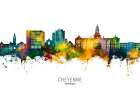 Cheyenne Wyoming Skyline Art Print