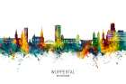 Wuppertal Germany Skyline Art Print