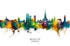 MAAndfrac14;nster Germany Skyline Art Print